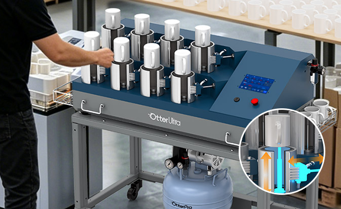 8-Station Air Press Auto Mug Heat Presses