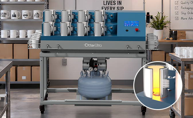 8-Station Air Press Auto Mug Heat Presses