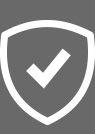Safety icon with shield and check mark
