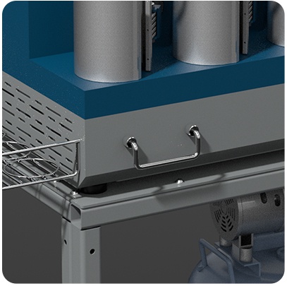 Four integrated side handles on the mug press base for effortless portability