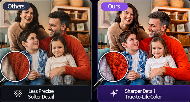 Sharper detail and true-to-life color