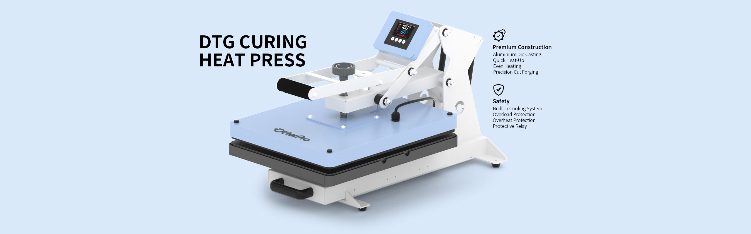 DTG Curing Heat Press