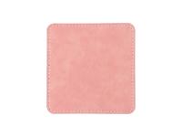 Posavasos cuadrados de cuero PU para sublimación (rosa, 10 * 10 cm)
